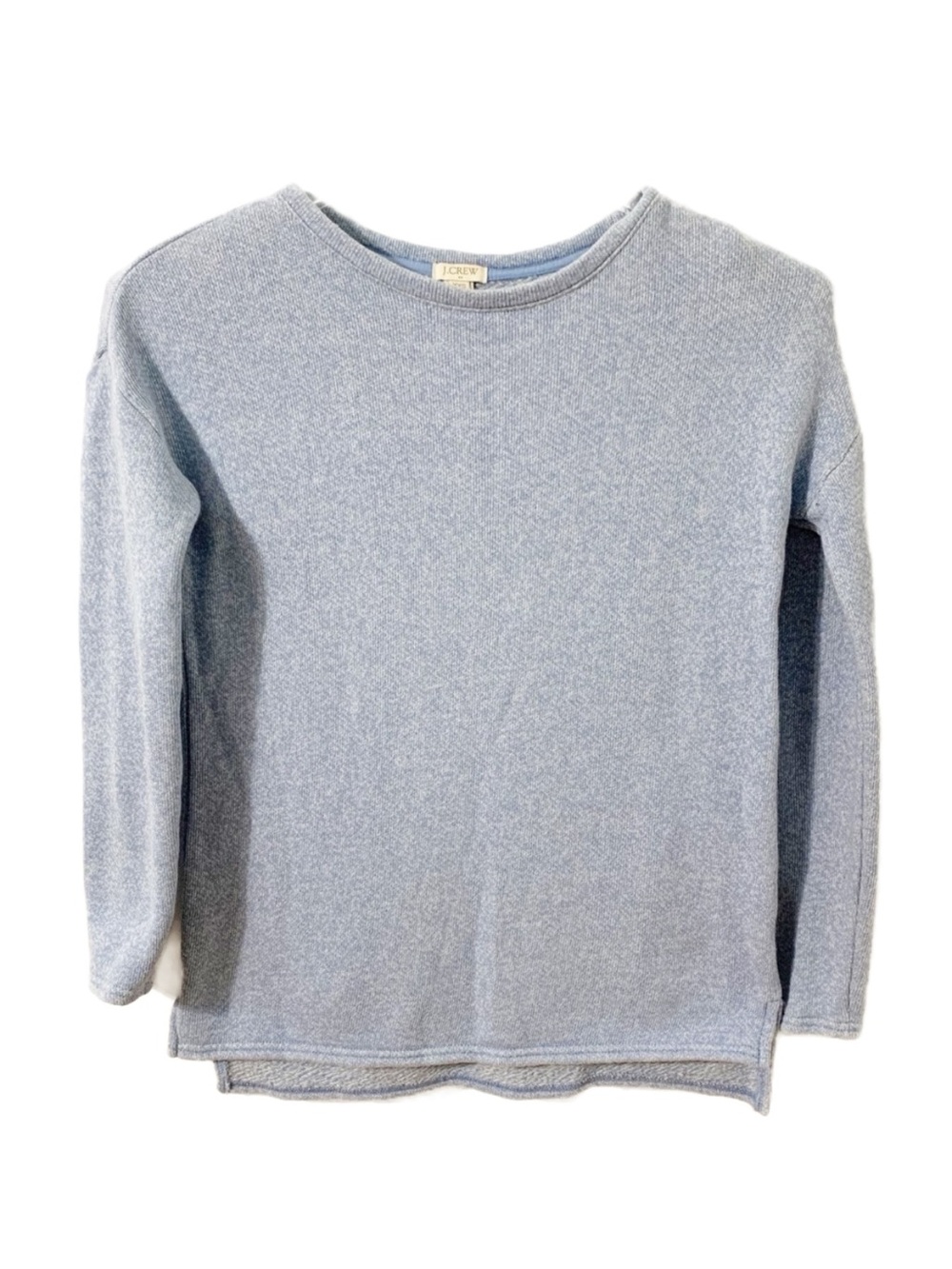 J. Crew Factory Wool Blend Ling Sleeve Pullover Crewneck Sweater Side Vent 🟦
